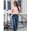 image:imageMAGCOMSEN Womens Cotton T Shirt VNeck Short Sleeve Shirt ClassicFit Casual Breathable Tee Summer Basic TopsLight Pink