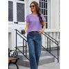 image:imageMAGCOMSEN Womens Cotton T Shirt VNeck Short Sleeve Shirt ClassicFit Casual Breathable Tee Summer Basic TopsLight Purple