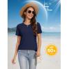 image:imageMAGCOMSEN Womens Cotton T Shirt VNeck Short Sleeve Shirt ClassicFit Casual Breathable Tee Summer Basic TopsNavy Blue