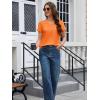 image:imageMAGCOMSEN Womens Cotton T Shirt VNeck Short Sleeve Shirt ClassicFit Casual Breathable Tee Summer Basic TopsOrange
