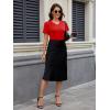 image:imageMAGCOMSEN Womens Cotton T Shirt VNeck Short Sleeve Shirt ClassicFit Casual Breathable Tee Summer Basic TopsTomato Red