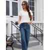 image:imageMAGCOMSEN Womens Cotton T Shirt VNeck Short Sleeve Shirt ClassicFit Casual Breathable Tee Summer Basic TopsWhite