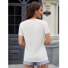 image:imageMAGCOMSEN Womens Cotton T Shirt VNeck Short Sleeve Shirt ClassicFit Casual Breathable Tee Summer Basic TopsWhite