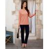image:imageMAGCOMSEN Womens Long Sleeve Shirts V Neck Cotton Basic Tee Soft Breathable Casual Tops CassicFit TShirtApricot