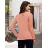 image:imageMAGCOMSEN Womens Long Sleeve Shirts V Neck Cotton Basic Tee Soft Breathable Casual Tops CassicFit TShirtApricot