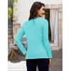image:imageMAGCOMSEN Womens Long Sleeve Shirts V Neck Cotton Basic Tee Soft Breathable Casual Tops CassicFit TShirtPale Blue