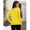 image:imageMAGCOMSEN Womens Long Sleeve Shirts V Neck Cotton Basic Tee Soft Breathable Casual Tops CassicFit TShirtYellow
