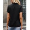 image:imageMAGCOMSEN Womens Polo Shirts Cotton 3Button Short Sleeve Collared Tops Summer Cool Shirt Uniform Casual ShirtsAblack