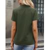 image:imageMAGCOMSEN Womens Polo Shirts Cotton 3Button Short Sleeve Collared Tops Summer Cool Shirt Uniform Casual ShirtsArmy Green