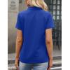 image:imageMAGCOMSEN Womens Polo Shirts Cotton 3Button Short Sleeve Collared Tops Summer Cool Shirt Uniform Casual ShirtsColor Blue
