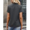 image:imageMAGCOMSEN Womens Polo Shirts Cotton 3Button Short Sleeve Collared Tops Summer Cool Shirt Uniform Casual ShirtsDark Grey