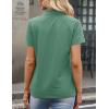 image:imageMAGCOMSEN Womens Polo Shirts Cotton 3Button Short Sleeve Collared Tops Summer Cool Shirt Uniform Casual ShirtsGrey Green