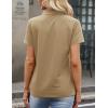 image:imageMAGCOMSEN Womens Polo Shirts Cotton 3Button Short Sleeve Collared Tops Summer Cool Shirt Uniform Casual ShirtsKhaki