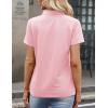 image:imageMAGCOMSEN Womens Polo Shirts Cotton 3Button Short Sleeve Collared Tops Summer Cool Shirt Uniform Casual ShirtsLight Pink