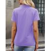 image:imageMAGCOMSEN Womens Polo Shirts Cotton 3Button Short Sleeve Collared Tops Summer Cool Shirt Uniform Casual ShirtsLight Purple