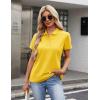 image:imageMAGCOMSEN Womens Polo Shirts Cotton 3Button Short Sleeve Collared Tops Summer Cool Shirt Uniform Casual ShirtsYellow