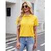 image:imageMAGCOMSEN Womens Polo Shirts Cotton 3Button Short Sleeve Collared Tops Summer Cool Shirt Uniform Casual ShirtsYellow
