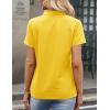 image:imageMAGCOMSEN Womens Polo Shirts Cotton 3Button Short Sleeve Collared Tops Summer Cool Shirt Uniform Casual ShirtsYellow