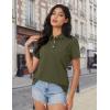 image:imageMAGCOMSEN Womens Polo Shirts Cotton Short Sleeve Shirt 3 Buttons Collared Shirts Summer Casual Wicking Golf TopsArmy Green