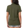 image:imageMAGCOMSEN Womens Polo Shirts Cotton Short Sleeve Shirt 3 Buttons Collared Shirts Summer Casual Wicking Golf TopsArmy Green