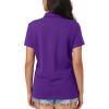 image:imageMAGCOMSEN Womens Polo Shirts Cotton Short Sleeve Shirt 3 Buttons Collared Shirts Summer Casual Wicking Golf TopsPurple
