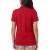 image:imageMAGCOMSEN Womens Polo Shirts Cotton Short Sleeve Shirt 3 Buttons Collared Shirts Summer Casual Wicking Golf TopsRed