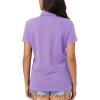 image:imageMAGCOMSEN Womens Polo Shirts Cotton Short Sleeve Shirt 3 Buttons Collared Shirts Summer Casual Wicking Golf TopsTaropurple