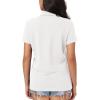 image:imageMAGCOMSEN Womens Polo Shirts Cotton Short Sleeve Shirt 3 Buttons Collared Shirts Summer Casual Wicking Golf TopsWhite
