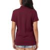 image:imageMAGCOMSEN Womens Polo Shirts Cotton Short Sleeve Shirt 3 Buttons Collared Shirts Summer Casual Wicking Golf TopsWine Red
