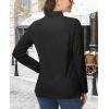 image:imageMAGCOMSEN Womens Polo Shirts Long Sleeve Cotton Collared T Shirt Golf Shirt Business Casual Tee Uniform Tops 3ButtonBlack
