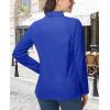 image:imageMAGCOMSEN Womens Polo Shirts Long Sleeve Cotton Collared T Shirt Golf Shirt Business Casual Tee Uniform Tops 3ButtonBright Blue