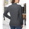 image:imageMAGCOMSEN Womens Polo Shirts Long Sleeve Cotton Collared T Shirt Golf Shirt Business Casual Tee Uniform Tops 3ButtonDark Gray