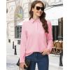 image:imageMAGCOMSEN Womens Polo Shirts Long Sleeve Cotton Collared T Shirt Golf Shirt Business Casual Tee Uniform Tops 3ButtonLight Pink