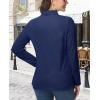 image:imageMAGCOMSEN Womens Polo Shirts Long Sleeve Cotton Collared T Shirt Golf Shirt Business Casual Tee Uniform Tops 3ButtonNavy Blue