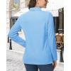 image:imageMAGCOMSEN Womens Polo Shirts Long Sleeve Cotton Collared T Shirt Golf Shirt Business Casual Tee Uniform Tops 3ButtonWaterfall Blue
