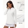 image:imageMAGCOMSEN Womens Polo Shirts Long Sleeve Cotton Collared T Shirt Golf Shirt Business Casual Tee Uniform Tops 3ButtonWhite