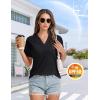 image:imageMAGCOMSEN Womens Polo Shirts VNeck Short Sleeve UPF 50 Sun Protection Collared Golf Shirt Work Summer TopsAblack