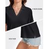 image:imageMAGCOMSEN Womens Polo Shirts VNeck Short Sleeve UPF 50 Sun Protection Collared Golf Shirt Work Summer TopsAblack