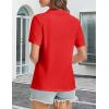 image:imageMAGCOMSEN Womens Polo Shirts VNeck Short Sleeve UPF 50 Sun Protection Collared Golf Shirt Work Summer TopsAtruered