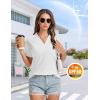 image:imageMAGCOMSEN Womens Polo Shirts VNeck Short Sleeve UPF 50 Sun Protection Collared Golf Shirt Work Summer TopsAwhite