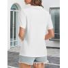 image:imageMAGCOMSEN Womens Polo Shirts VNeck Short Sleeve UPF 50 Sun Protection Collared Golf Shirt Work Summer TopsAwhite