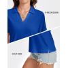 image:imageMAGCOMSEN Womens Polo Shirts VNeck Short Sleeve UPF 50 Sun Protection Collared Golf Shirt Work Summer TopsColorblue