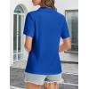 image:imageMAGCOMSEN Womens Polo Shirts VNeck Short Sleeve UPF 50 Sun Protection Collared Golf Shirt Work Summer TopsColorblue