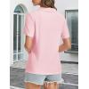 image:imageMAGCOMSEN Womens Polo Shirts VNeck Short Sleeve UPF 50 Sun Protection Collared Golf Shirt Work Summer TopsLightpink