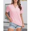 image:imageMAGCOMSEN Womens Polo Shirts VNeck Short Sleeve UPF 50 Sun Protection Collared Golf Shirt Work Summer TopsLightpink