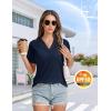 image:imageMAGCOMSEN Womens Polo Shirts VNeck Short Sleeve UPF 50 Sun Protection Collared Golf Shirt Work Summer TopsNavy