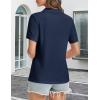 image:imageMAGCOMSEN Womens Polo Shirts VNeck Short Sleeve UPF 50 Sun Protection Collared Golf Shirt Work Summer TopsNavy