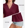 image:imageMAGCOMSEN Womens Polo Shirts VNeck Short Sleeve UPF 50 Sun Protection Collared Golf Shirt Work Summer TopsWinered