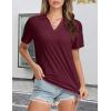 image:imageMAGCOMSEN Womens Polo Shirts VNeck Short Sleeve UPF 50 Sun Protection Collared Golf Shirt Work Summer TopsWinered