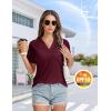 image:imageMAGCOMSEN Womens Polo Shirts VNeck Short Sleeve UPF 50 Sun Protection Collared Golf Shirt Work Summer TopsWinered